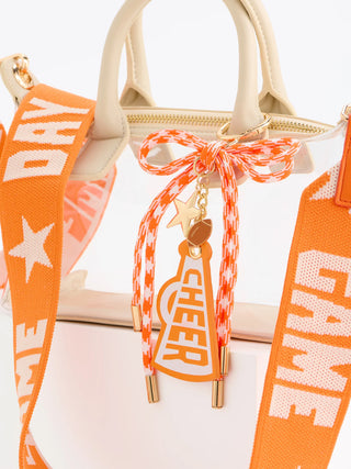 Orange Cheer Gameday Bag Charm and Key Ring by Shiraleah