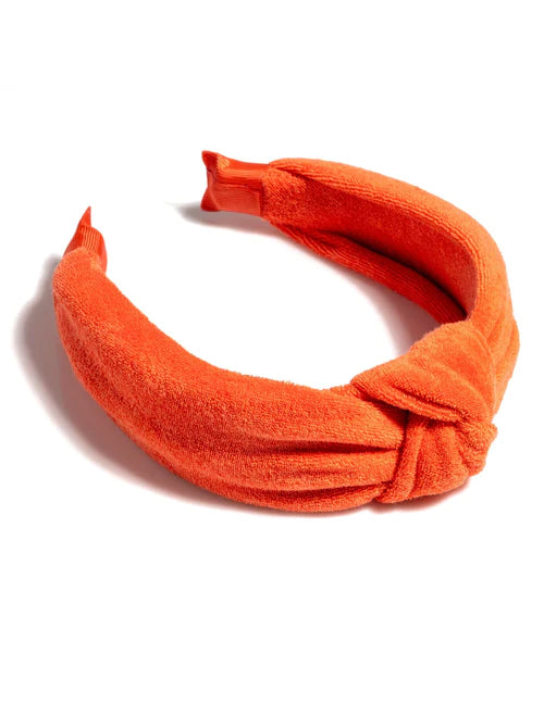 Orange Terry Knotted Headband