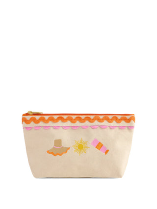 Orange Poppy Zip Pouch