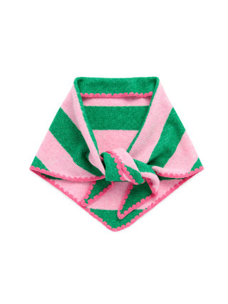 Pink / Green Small Triangle Scarf