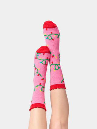 Pink String Light Socks