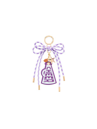 Purple Cheer Gameday Bag Charm and Key Ring by Shiraleah