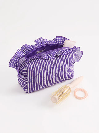 Purple Large Lucy Zip Pouch by Shiraleah