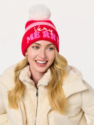 Red Very Merry Beanie Hat