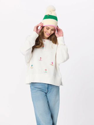 Skiers w/ Pearls Relaxed Sweatshirt - J.A. Whitney