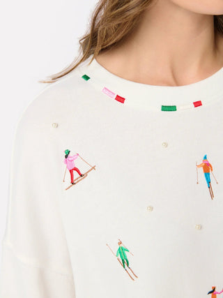 Skiers w/ Pearls Relaxed Sweatshirt - J.A. Whitney