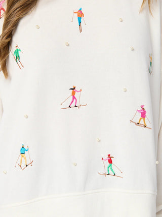 Skiers w/ Pearls Relaxed Sweatshirt - J.A. Whitney