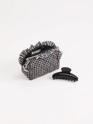 Black Small Lucy Zip Pouch by Shiraleah
