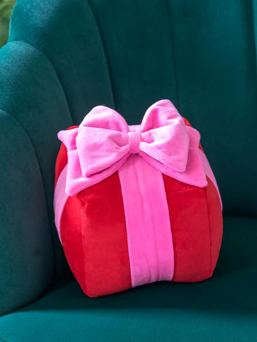 Small Red Gift Box Pillow