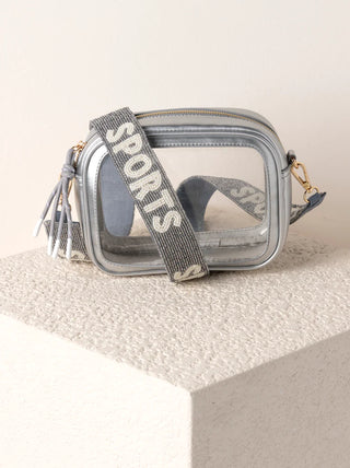 Silver Sports Beaded Bag Strap