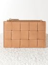 Tan Quilted Card Holder