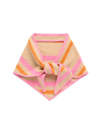 Tan / Pink / Orange Small Triangle Scarf