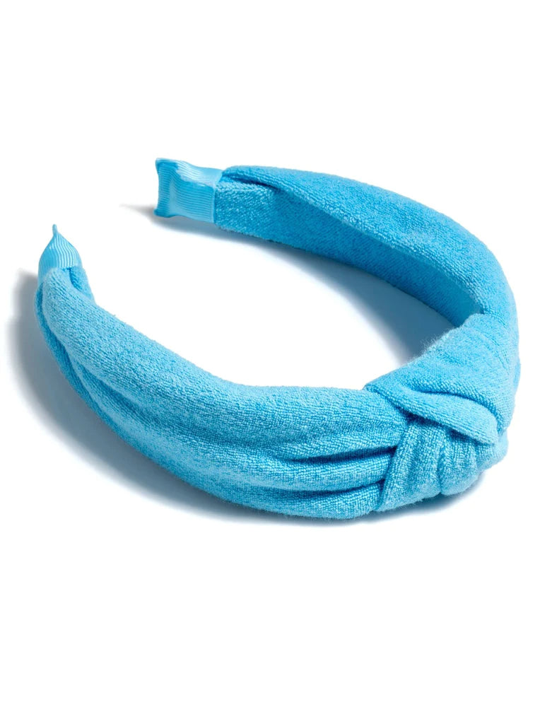 Turquoise Terry Knotted Headband