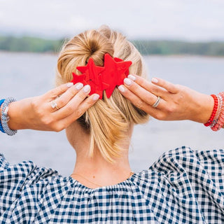 Red Shooting Star Large Flat Hair Clip - J.A. Whitney