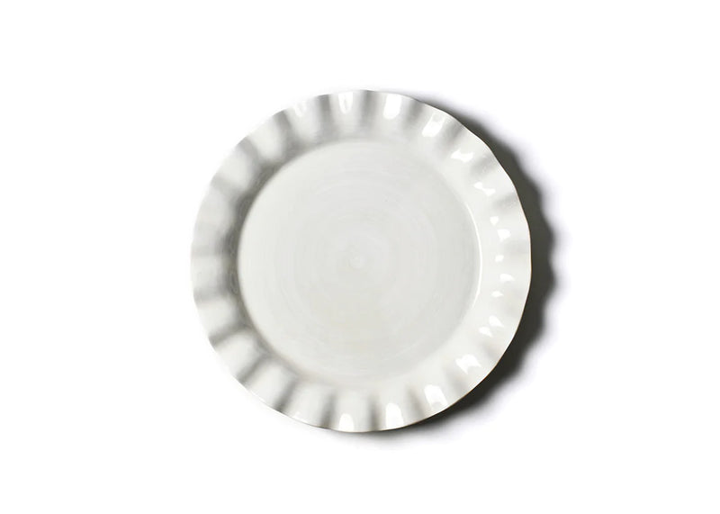 Ruffle Round Platter in Signature White - Personalization Available