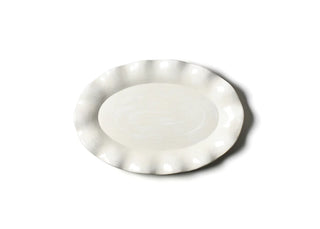 Ruffle Oval Platter in Signature White - Personalization Included