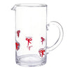 Red Bow Glass Pitcher