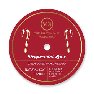 Peppermint & Candy Cane Icon Candle - J.A. Whitney