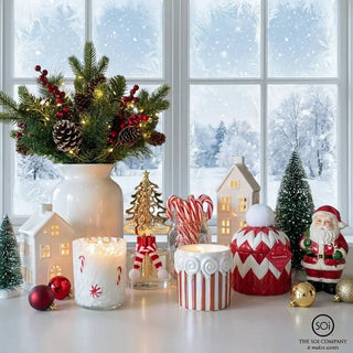 Peppermint & Candy Cane Icon Candle - J.A. Whitney