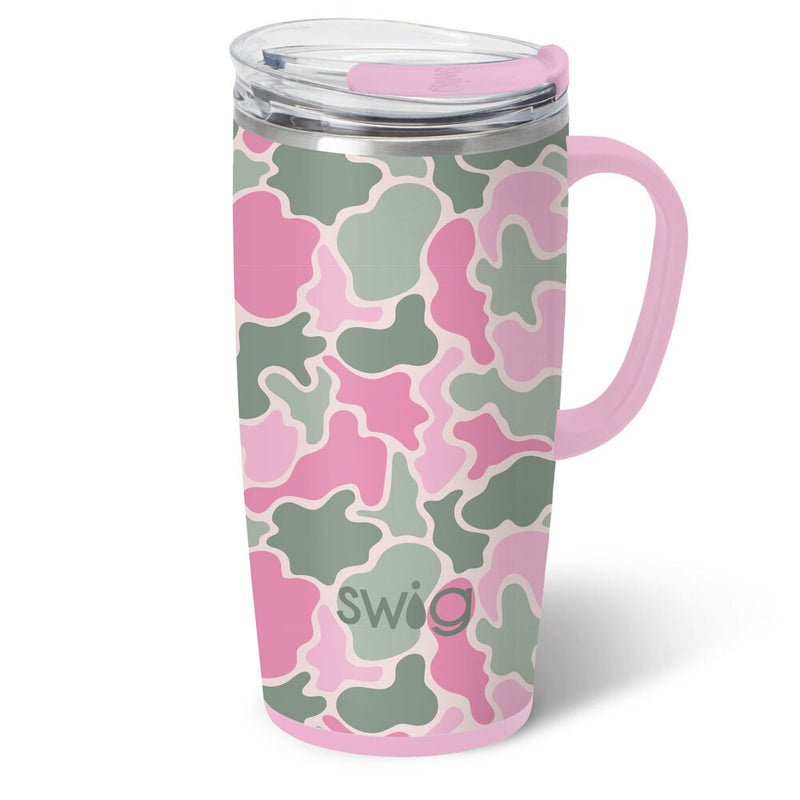 Blushing Camo Travel Mug 22oz