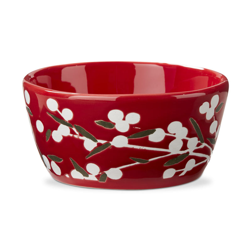 Sprig Snack Bowl Red