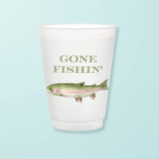 Gone Fishing Frosted Cups