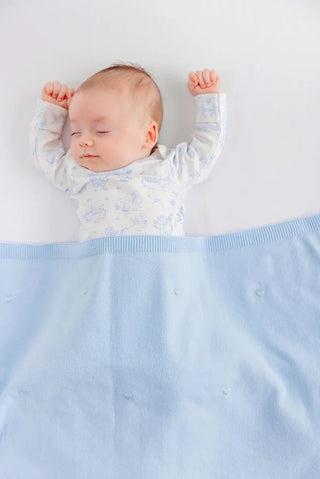 The Beaufort Bonnet Company - Bailey Baby Blanket - Buckhead Blue