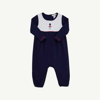 The Beaufort Bonnet Company - Bradford Romper - Navy w/ Nutcracker