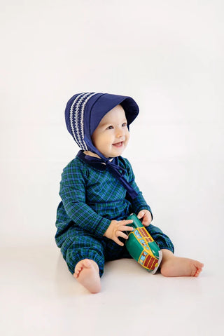 The Beaufort Bonnet Company - Flannel LS Bradford Romper - Woodlake Point Plaid