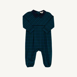 The Beaufort Bonnet Company - Flannel LS Bradford Romper - Woodlake Point Plaid