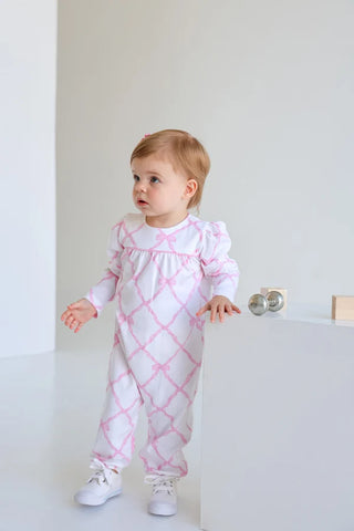 The Beaufort Bonnet Company - LS Penny's Playsuit - Belle Meade Bow