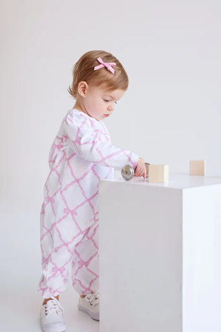 The Beaufort Bonnet Company - LS Penny's Playsuit - Belle Meade Bow