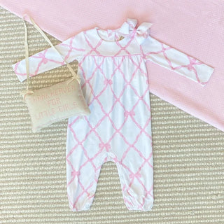 The Beaufort Bonnet Company - LS Penny's Playsuit - Belle Meade Bow