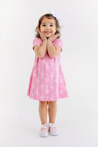 The Beaufort Bonnet Company - SS Poly Play Dress - Pink Bell Court Bows - J.A. Whitney