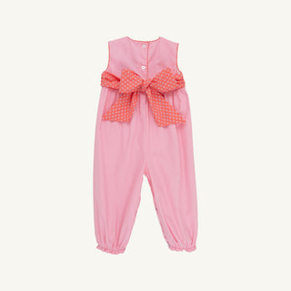 The Beaufort Bonnet Company - Rebecca Romper - Pink w/ Floral Pumpkin
