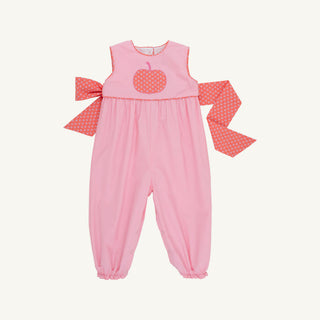 The Beaufort Bonnet Company - Rebecca Romper - Pink w/ Floral Pumpkin