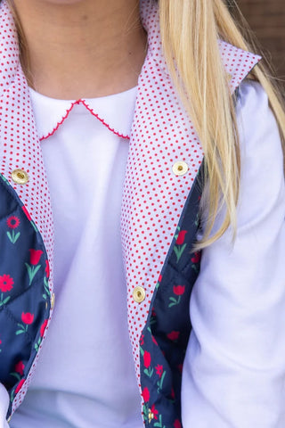The Beaufort Bonnet Company - Emma's Elbow Patch Top - Red Flower