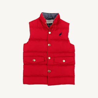 Vaughn Vest in Richmond Red w/ Navy Stripe by Beaufort Bonnet Company