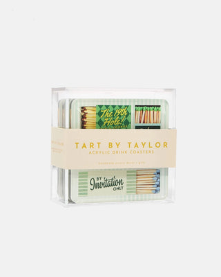 Golf Matchbook Coasters - Boxed Set of 4