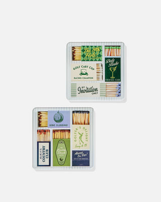 Golf Matchbook Coasters - Boxed Set of 4