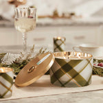 Frasier Fir Large Frosted Plaid Candle