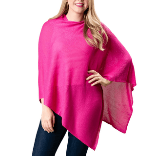 Bamboo Poncho - Metallic Magenta - J.A. Whitney