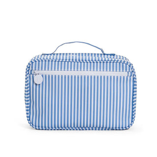 Hanging Toiletry Bag - Chambray Stripe (Personalization Included) - J.A. Whitney