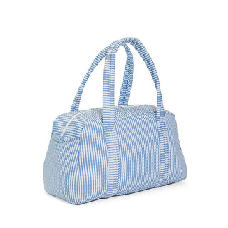Quilted Duffel - Chambray Stripe (Personalization Included) - J.A. Whitney