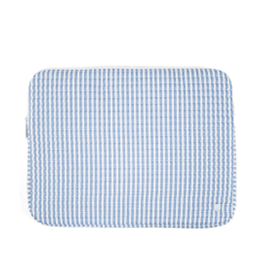 Quilted Laptop Sleeve - Chambray Stripe (Personalization Included) - J.A. Whitney