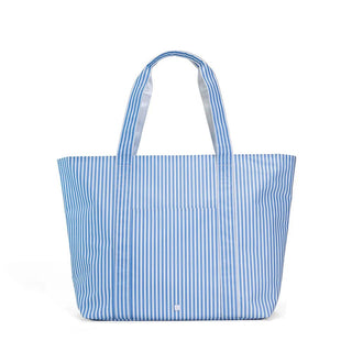 Jumbo Tote - Chambray Stripe (Personalization Included) - J.A. Whitney