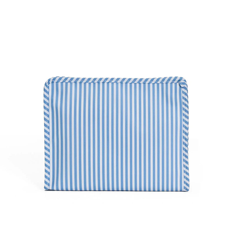 Large Zip Pouch - Chambray Stripe (Personalization Included)