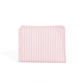 Medium Zip Pouch - Dusty Rose Stripe (Personalization Included) - J.A. Whitney