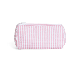 Quilted Pochette Bag - Dusty Rose Stripe (Personalization Included) - J.A. Whitney