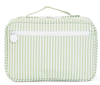 Hanging Toiletry Bag - Sage Stripe (Personalization Included) - J.A. Whitney